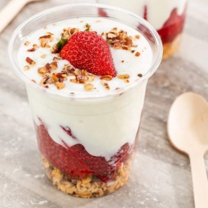 蓋付きの生分解性の堆肥化可能なPla透明なプラスチックカップ